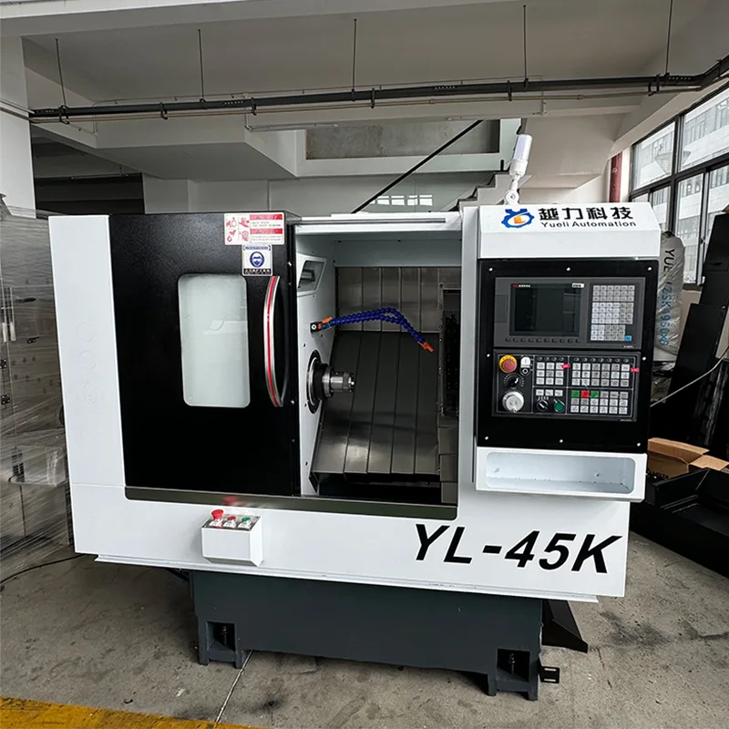 CNC Ohe Ohe Inklinatu Tornua Servo Torreta eta Tailstock Hidraulikoarekin